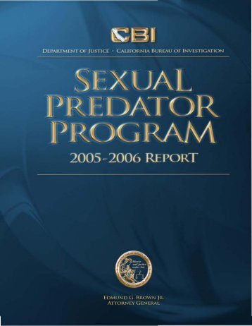 Sexual Predator Program 2005-2006 Report - Defense for SVP