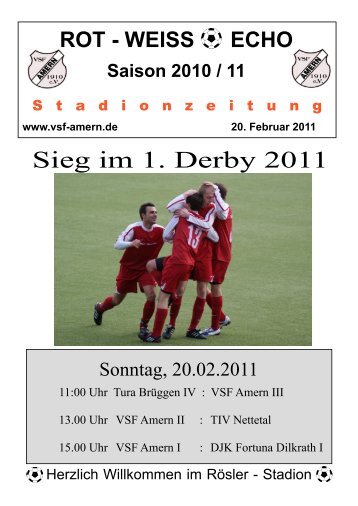 ROT - WEISS ECHO Saison 2010 / 11 S tadionzeitung - VSF Amern