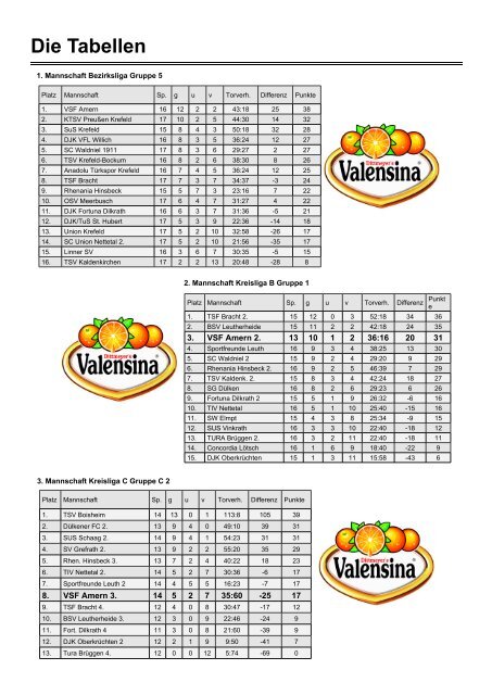 ROT - WEISS ECHO Saison 2010 / 11 S tadionzeitung - VSF Amern