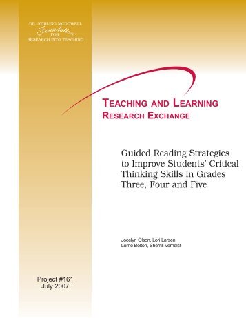 Guided Reading Strategies to Improve Students - Dr. Stirling ...