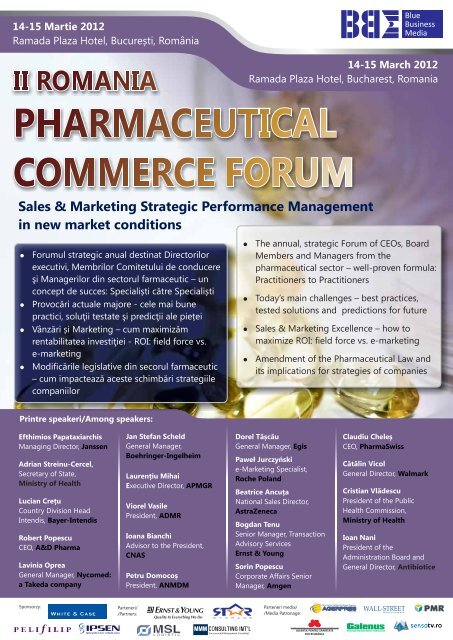 II Romania Pharmaceutical Commerce Forum - Blue Business Media