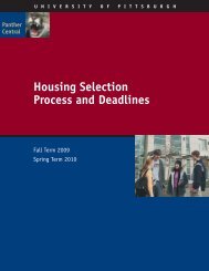 Housing Selection Process and Deadlines - Panther Central ...