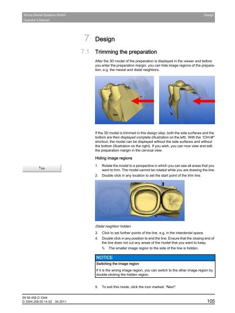 Operator's Manual - Sirona - Technical Documentation