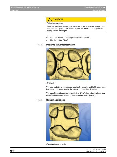 Operator's Manual - Sirona - Technical Documentation