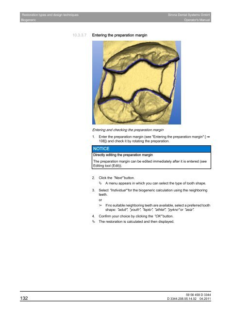 Operator's Manual - Sirona - Technical Documentation