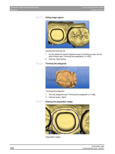 Operator's Manual - Sirona - Technical Documentation