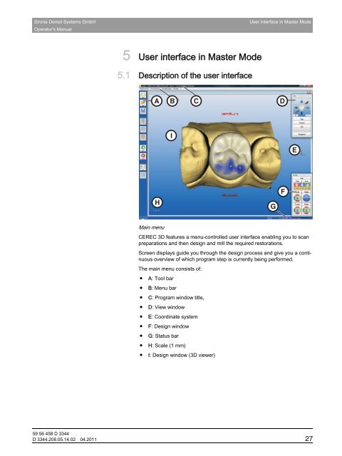 Operator's Manual - Sirona - Technical Documentation