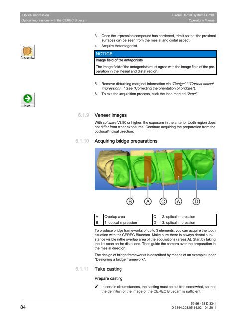 Operator's Manual - Sirona - Technical Documentation