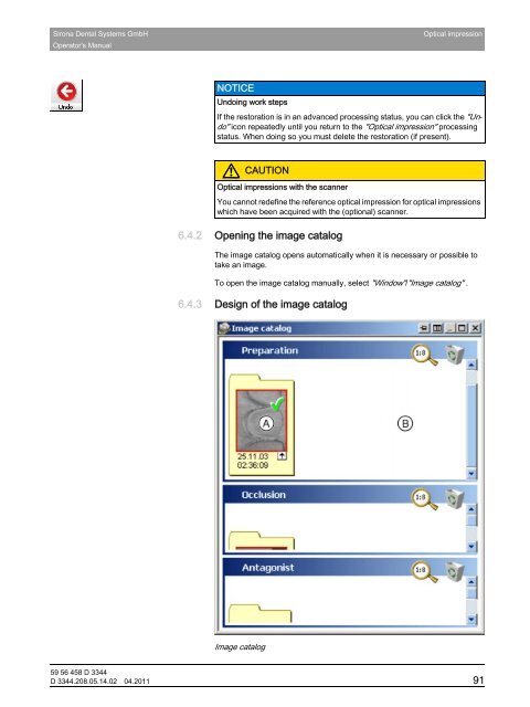 Operator's Manual - Sirona - Technical Documentation