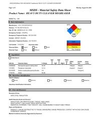 M.S.D.S. - Packagesupply.net