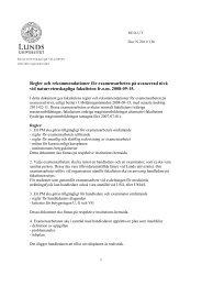 Regler och rekommendationer fÃ¶r ... - Lunds universitet