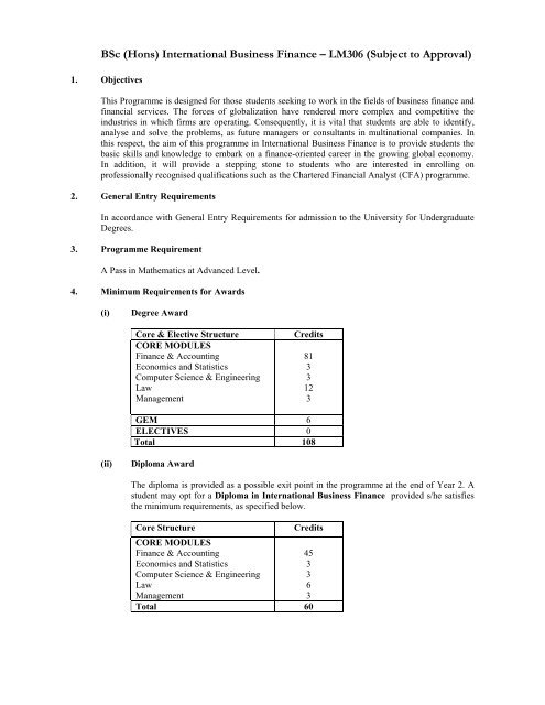 BSc (Hons) International Business Finance - the University of Mauritius