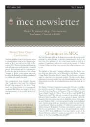 December Vol.I Issue - Madras Christian College