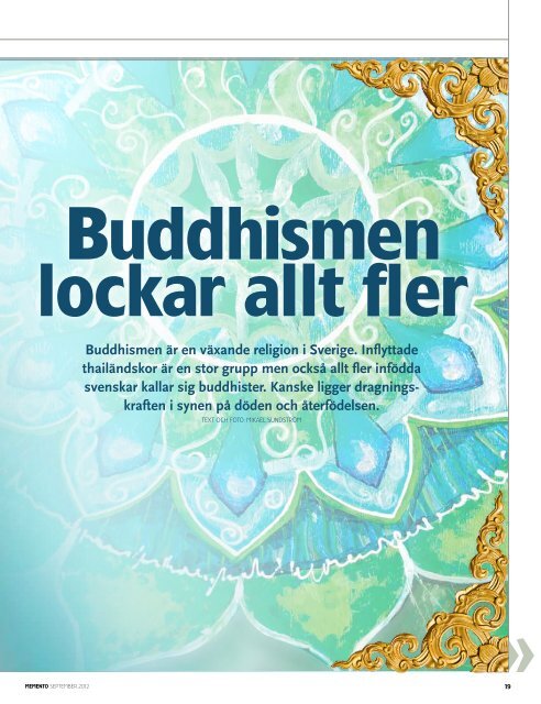 Buddhismen - en vÃ¤xande religion i Sverige - Stockholms sjukhem