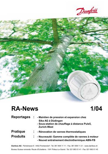 RA-News 1/04 - SpÃ©cialistes Suisse - Danfoss