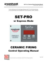 Set-Pro with Express Mode Manual - Evenheat Kilns