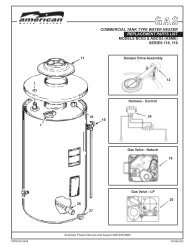 BCG Series 118, 119 Parts List - News from American Water Heaters