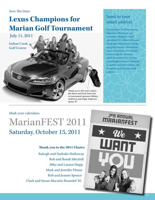 Marian Magazine - Marian High School