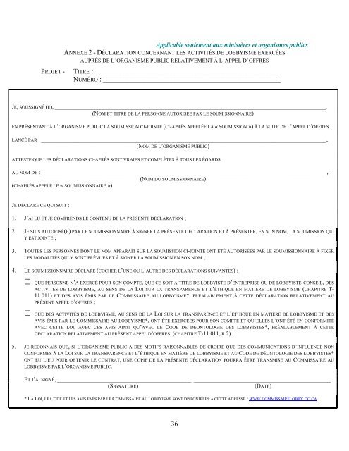 Appel d'offres fondé uniquement sur un prix pour l'octroi d'un contrat ...