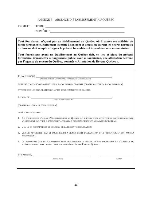 Appel d'offres fondé uniquement sur un prix pour l'octroi d'un contrat ...