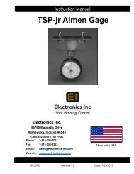 TSP-jr Almen Gage - Electronics Inc.