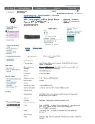 HP Compaq 6000 Pro Small Form Factor PC ... - Added Dimension