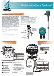 Gladiator Admittance Quickstart - Hawk Measurement