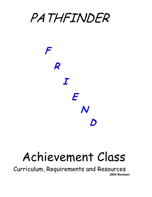 Friend - First Achievement Class - SDA General Conference Youth