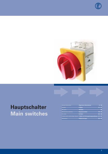 Hauptschalter Main switches