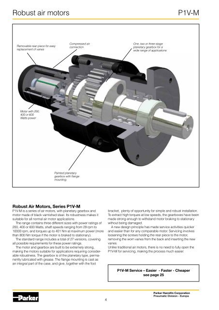 P1V-M Robust Air Motors - Duncan Rogers