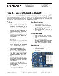 Propeller Board of Education (#32900) - Parallax, Inc.