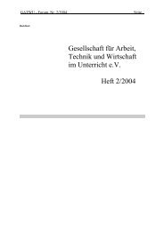 Gesellschaft für Arbeit, Technik und Wirtschaft im Unterricht e.V. Heft ...