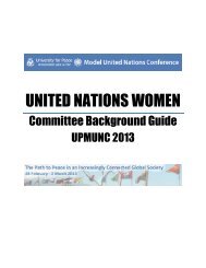 UN Women Background Guide 2013 - The University for Peace