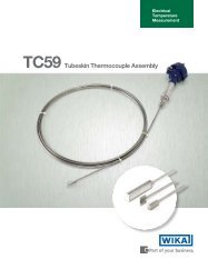 TC59 Tubeskin Thermocouple Assembly - WIKA
