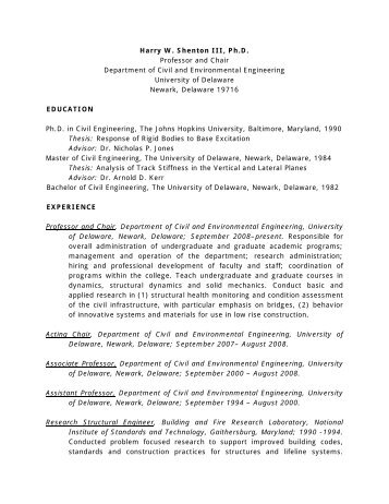 view - Civil and Environmental Engineering - University of Delaware