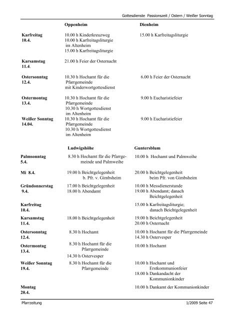 Ausgabe 1-2009a 2 - beim Bistum Mainz