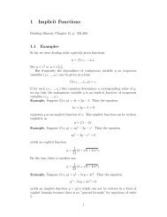 1 Implicit Functions