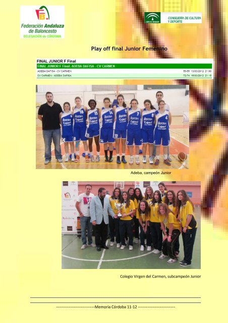 Memoria deportiva FAB-Córdoba 2011-2012 - Federación Andaluza ...