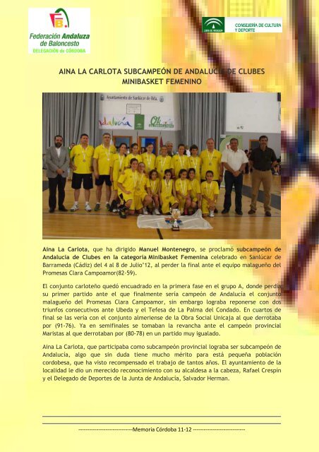 Memoria deportiva FAB-Córdoba 2011-2012 - Federación Andaluza ...