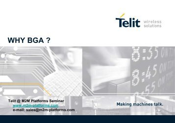 Telit BGA in GSM-modules - M2M Platforms