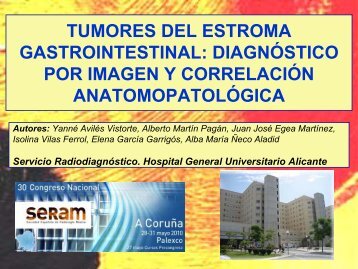 TUMORES DEL ESTROMA GASTROINTESTINAL: DIAGNÓSTICO ...