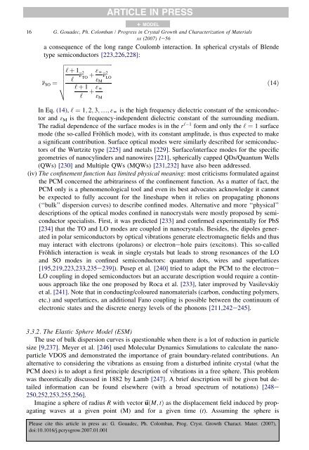 Raman Spectroscopy of nanomaterials - institut de chimie et des ...