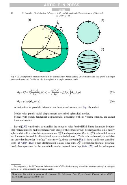 Raman Spectroscopy of nanomaterials - institut de chimie et des ...