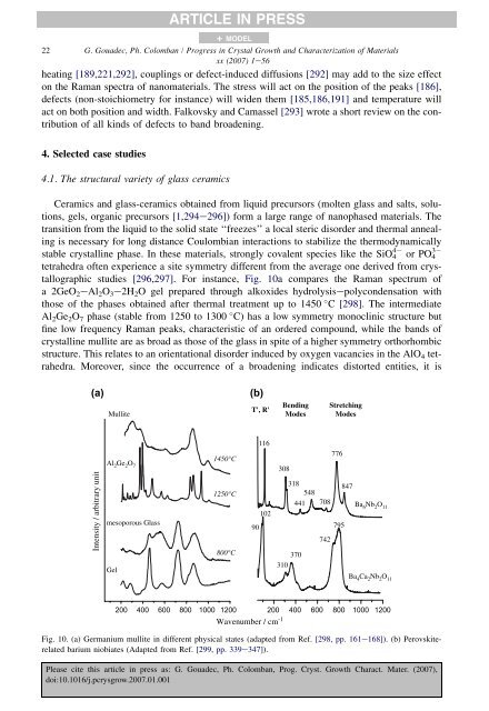 Raman Spectroscopy of nanomaterials - institut de chimie et des ...