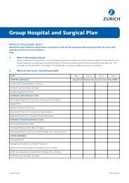 AWZUIN037 PDS - Group Hospital and Surgical Plan - Zurich