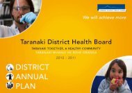 2010-11 District Annual Plan Final - Taranaki District Health Board