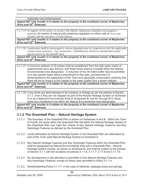 Innisfil Official Plan OMB Approved - Town of Innisfil