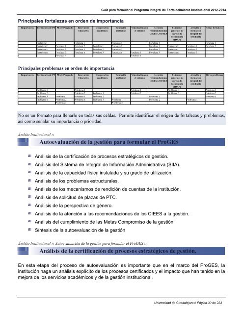 programa integral de fortalecimiento institucional - Centro ...