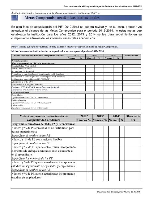 programa integral de fortalecimiento institucional - Centro ...