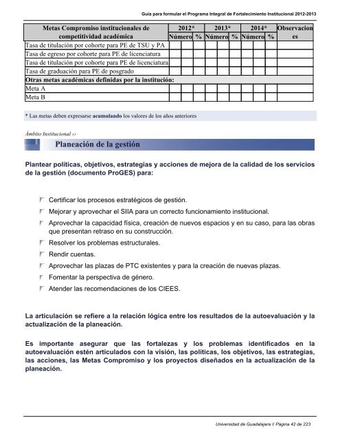 programa integral de fortalecimiento institucional - Centro ...